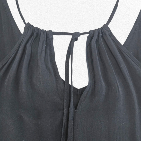 Free People Intimately Black Lace Slip Nightgown V-Neck Chemise Size Medium - Picture 8 of 11